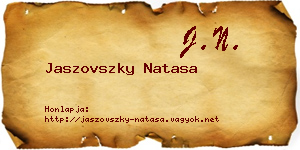Jaszovszky Natasa névjegykártya